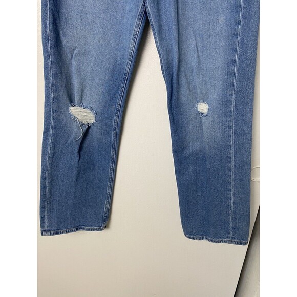 GAP Loose Fit High Rise Jeans Women's Size 26 2P Blue Distressed - Picture 9 of 15